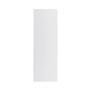 GoodHome Garcinia Integrated handle Gloss light grey Tall wall Cabinet door (W)300mm (H)895mm (T)19mm