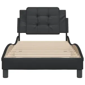 Berkfield Bed Frame without Mattress Black 100x200 cm Faux Leather