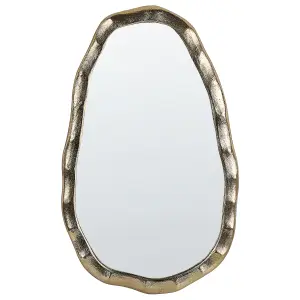 Beliani Retro Wall Mirror DAMOH Metal Gold