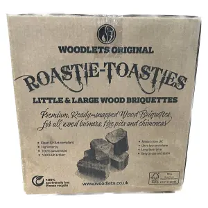 Roastie-Toasties 100% Natural Wood Stove BBQ Chimenea Burner Fuel Log Briquettes 30L