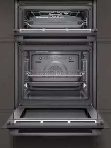 Neff N50 U2ACM7HG0B Built In Electric Self Cleaning Double Oven, Graphite Grey