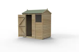 4LIFE Reverse Apex Shed 6x4 - Single Door - 1 Window