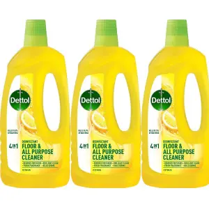 Dettol Floor & Multipurpose Cleaner Disinfectant 4in1 Citrus 750ml x 3