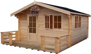 Shire Kinver 14x14 ft & 4 windows Apex Wooden Cabin