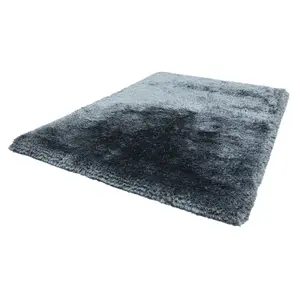 Ultra Thick Plush Shaggy Rug Airforce Blue Rug 70x140cm for the