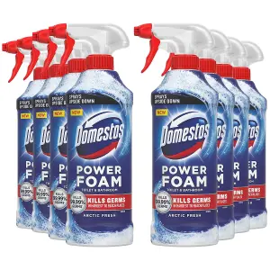 Domestos Power Foam Toilet & Bathroom Cleaner Spray Arctic Fresh, 450ml, 8pk