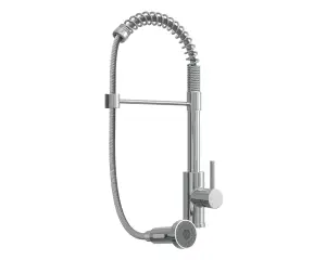 Kersin Contra Chrome Kitchen Mixer Tap with Spring Style Flexi Pull-Out Hose and Spray Head