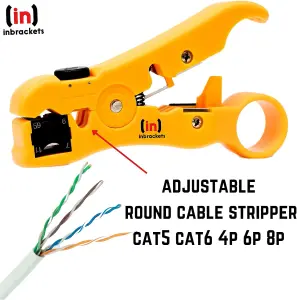 Coax Cable Stripper Cutter Tool for Coaxial RG6 RG59 RG11 RG59 WF100 CAT5E CAT6