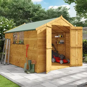 BillyOh Master Tongue and Groove Apex Wooden Shed - 10x8 - Windowed