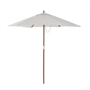 Charles Bentley Garden Large 2.4M Wooden Garden Patio Parasol Shade Umbrella 38M