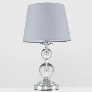 Feist 44.5Cm Clear Table Lamp Grey / Not Included