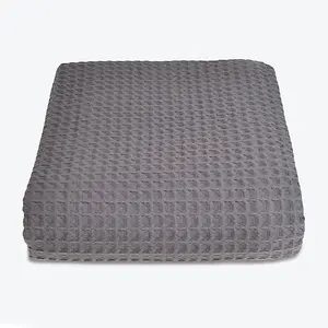 Hotel Waffle Throw Blanket - Graphite, Large