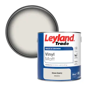 Leyland Trade Vinyl Matt Walls & Ceilings Emulsion Paint Stone Quarry (PPG1015-2) 2.5L