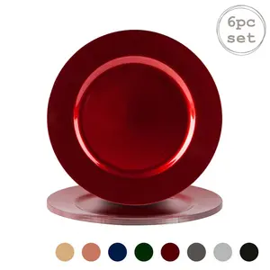 33cm Charger Plate Glossy Red