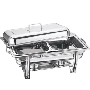 New 2 Pans Chafing Dish Set Stainless Steel 8.5l Party Cater Food Warmer Serving