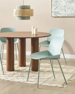 Set of 2 Dining Chairs MILACA Mint Green