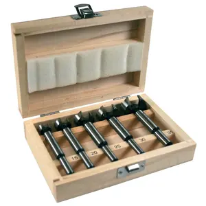 Makita D-47363 Forstner Drill Bit Set - Set of 5 in Wooden Case