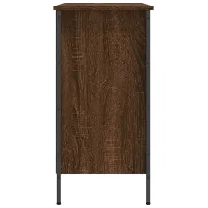 Berkfield Shoe Cabinet Brown Oak 100x35x70 cm Engineered Wood