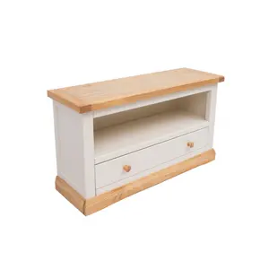 Trevi Off White 1 Drawer TV Cabinet Wood Knob