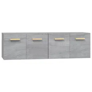 Berkfield Wall Cabinets 2 pcs Grey Sonoma 60x36.5x35 cm Engineered Wood