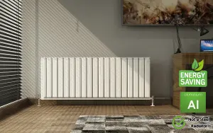 Aluminum Radiator Compatible with Heat pump.Model "Onyx" White. 1330 .500mm. BTU/hr:7271