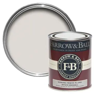 Farrow & Ball Estate Strong white Eggshell Metal & wood paint, 750ml