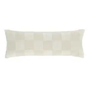 Catherine Lansfield Soft Checkerboard Boucle Cushion Cream