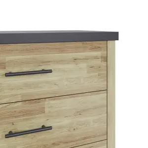 GFW Cascina 4 Drawer Chest Oak