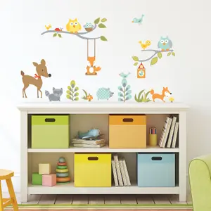 RoomMates Woodland Fox & Friends Peel & Stick Wall Decals