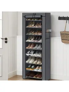 SONGMICS  10 Tier Shoe Rack Cabinet For Up To 27 Pairs Of Shoes Free Standing Storage Organizer 58 X 28 X 160cm