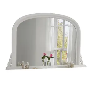 Overmantle White Classic Mirror 122(w) x 77cm(h)