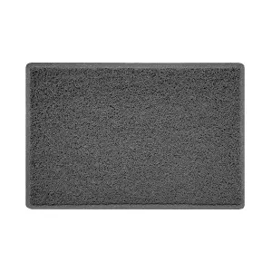 Nicoman Dark Grey Embossed Spaghetti Coil Door Mat Dirt-Trapper Washable Barrier Doormat 60cm x 40cm