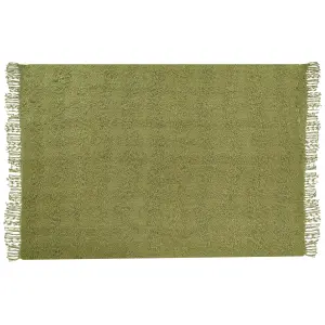 Blanket VELLA Cotton 150 x 200 cm Olive Green