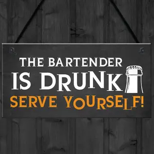 Funny Witty Joke Home Bar Sign Hanging Man Cave Pub Sign  Gift