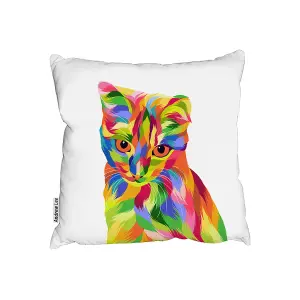 Animal Cat Illustration Pop Art (Outdoor Cushion) / 45cm x 45cm