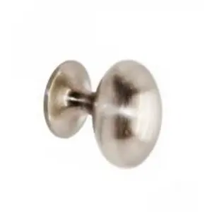 Securit Oval Knobs (Pack of 2) Silver (One Size)