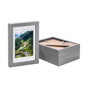 Nicola Spring Photo Frame with 4" x 6" Mount - 5" x 7" - White Mount - Pack of 5