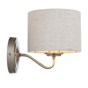 Harbour Studio Ayrshire Natural Linen effect LED Wall light