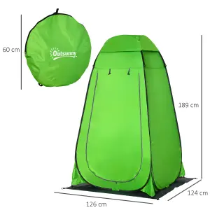 Outsunny Camping Shower Tent w/ Pop Up Design, Outdoor Dressing Changing Room