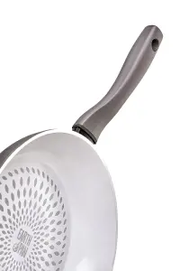 Prestige Earth Pan Grey Round Aluminium Induction Suitable Dishwasher Safe Stir-Fry Wok Pan 28cm