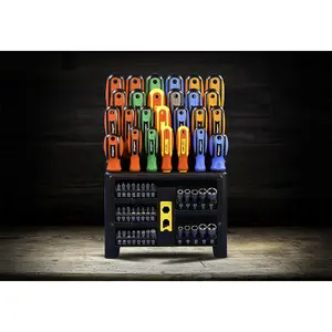 61-Piece Large Screwdriver and Nut Driver Set with Colour Coding and Storage Stand