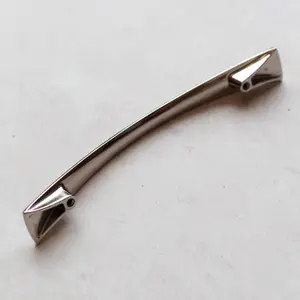 Brushed Nickel Kitchen Cabinet Pinched Bow Handle 128mm Door Drawer Upcycling Furniture Renovating Home House Wardrobe Silver Grey