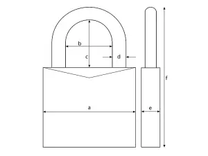 ABUS Mechanical 90RK/50mm TITALIUM™ Padlock Closed Shackle