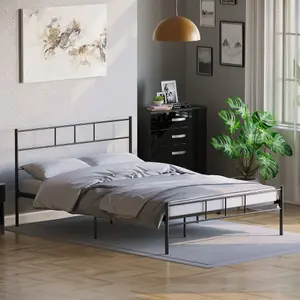 Vida Designs Dorset Black 4ft6 Double Bed Frame