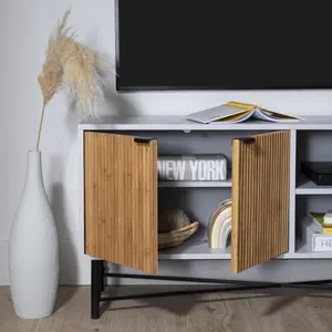 Rökstorp TV Unit in Grey & Pine