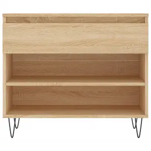 Berkfield Shoe Cabinet Sonoma Oak 70x36x60 cm Engineered Wood