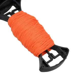 50m Builder Garden Orange Nylon Brick Line String on Rotating Reel