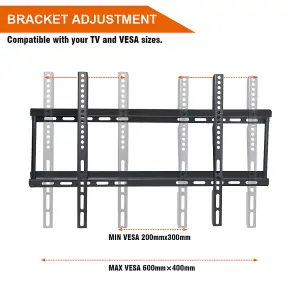 SunDaze 32"-70" Fixed TV Wall Bracket For LED LCD Plasma & Curved Screens