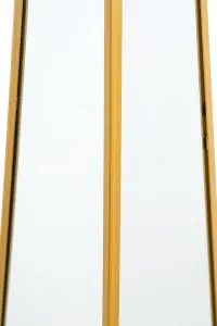 MirrorOutlet The Obelisk Gold Metal Edged Mirrored Garden Ornament 100CM X 20CM X 20CM