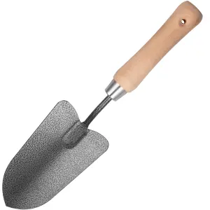 Hardys Garden Hand Trowel - Carbon Steel, Hammered Finish, Improved Rust Resistance, Robust Ash Wood Handle - (L) 330mm x (W) 80mm